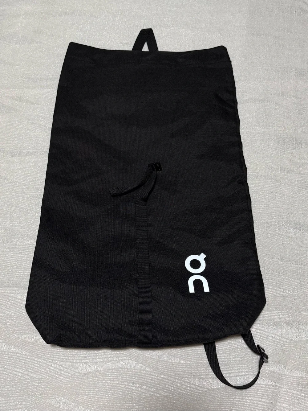 On Running Black Roll-Top Backpack with White Logo